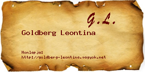 Goldberg Leontina névjegykártya